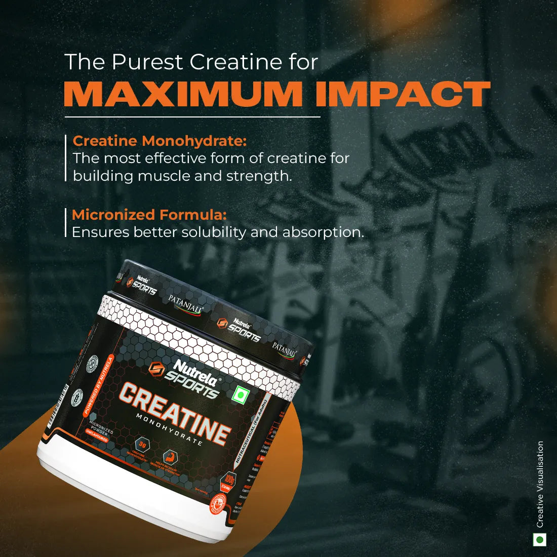 Patanjali Nutrela Sports Creatine Monohydrate - 100g