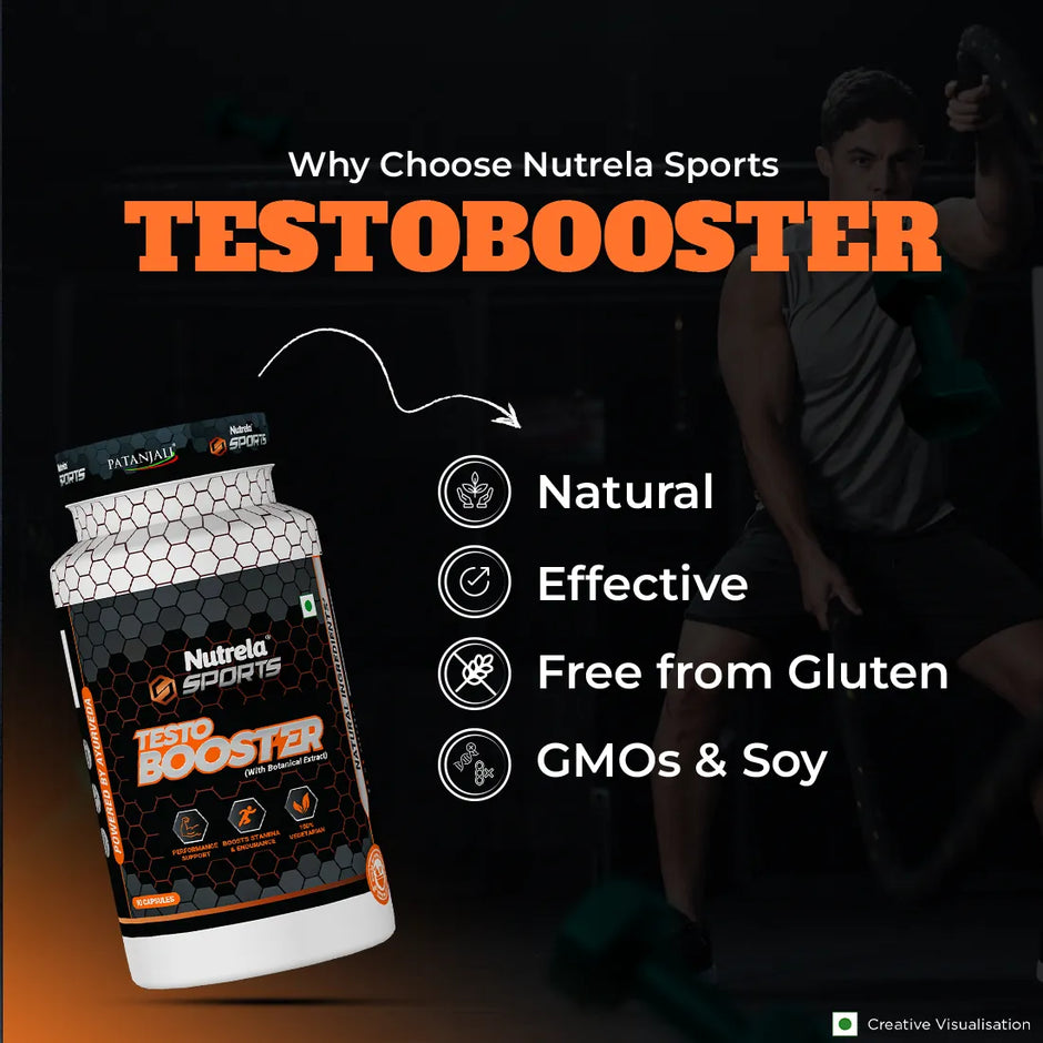 Patanjali Nutrela Sports TestoBooster (90 Capsule)