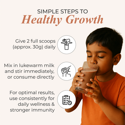 Patanjali Nutrela Kid’s Superfood 400g | Health Drink with Milk, Protein, Vitamins | Nutrition Powder for Kids 4–12 Years | Chocolate Milk Mix 400g