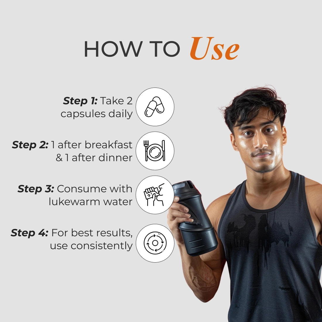 Patanjali Nutrela Testo Booster (90 Capsules) | 100% Vegetarian | Natural Muscle Growth, Energy & Stamina Enhancement