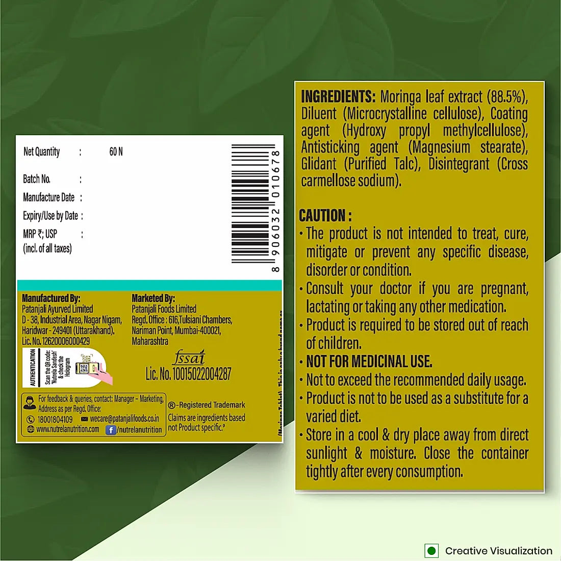 Patanjali Nutrela Moringa 60 X 2 Tablets (Pack of 2)