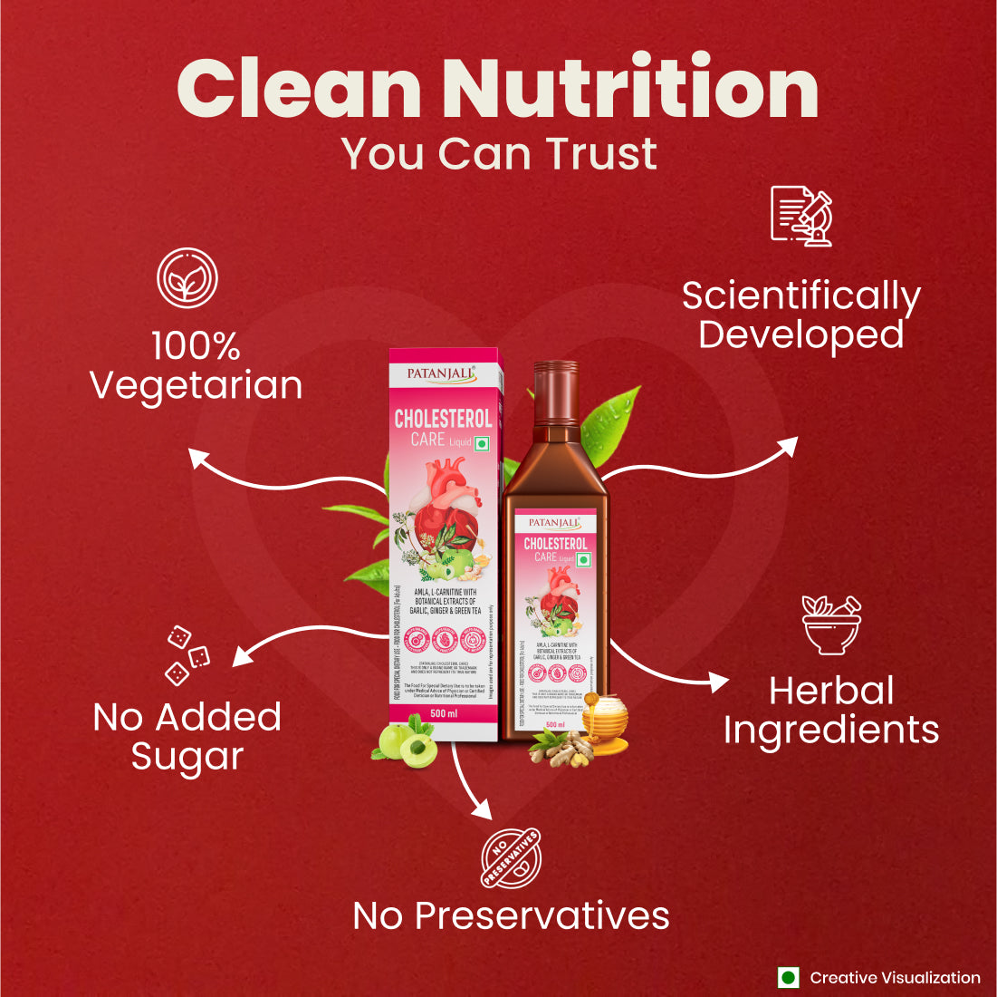 Patanjali Cholesterol Care Liquid Bottle – 500 ml