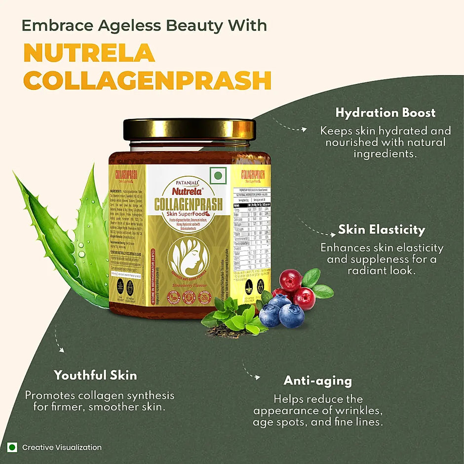 Patanjali New Thick Collagen Prash - Advanced Anti Ageing Formula - 400g (Pack of 1)