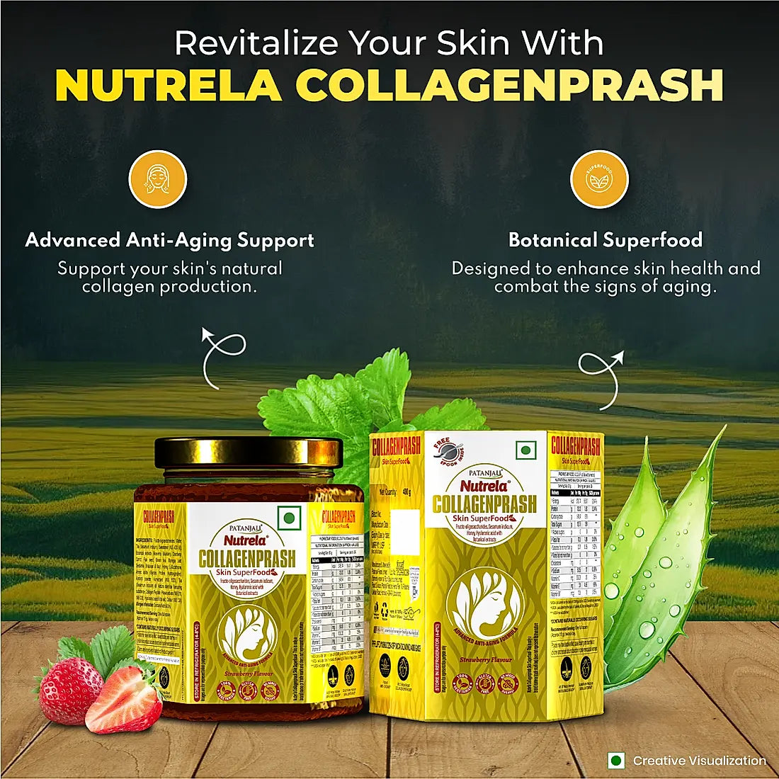 Patanjali New Thick Collagen Prash - Advanced Anti Ageing Formula - 400g (Pack of 1)
