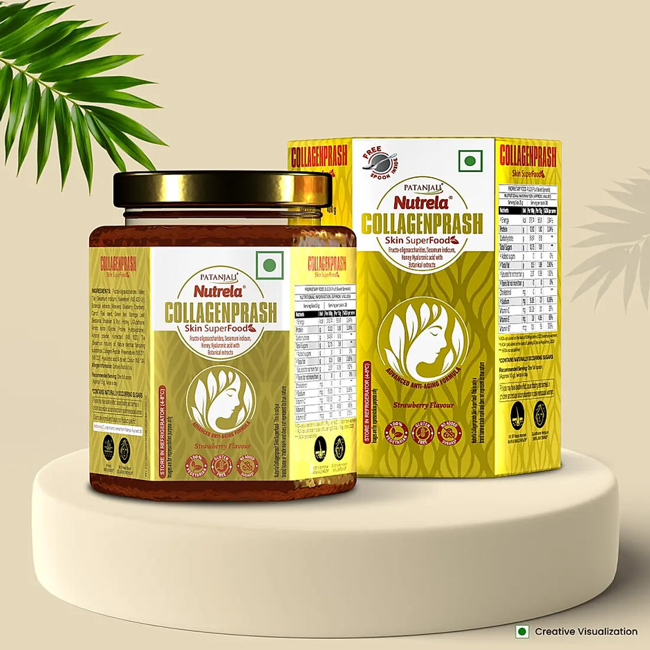 Patanjali New Thick Collagen Prash - Advanced Anti Ageing Formula - 400g (Pack of 1)