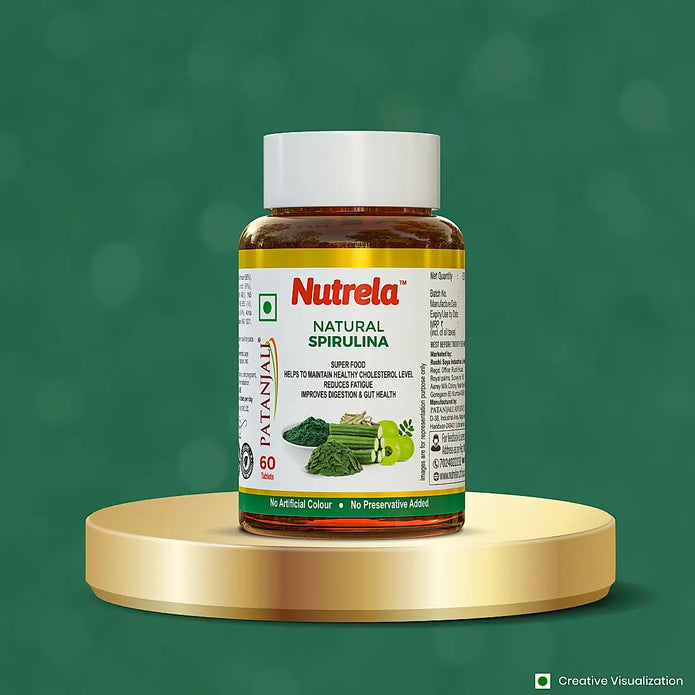 Patanjali Nutrela Natural Spirulina 60 Tablets (Pack of 1)