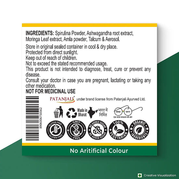 Patanjali Nutrela Natural Spirulina 60 Tablets (Pack of 1)