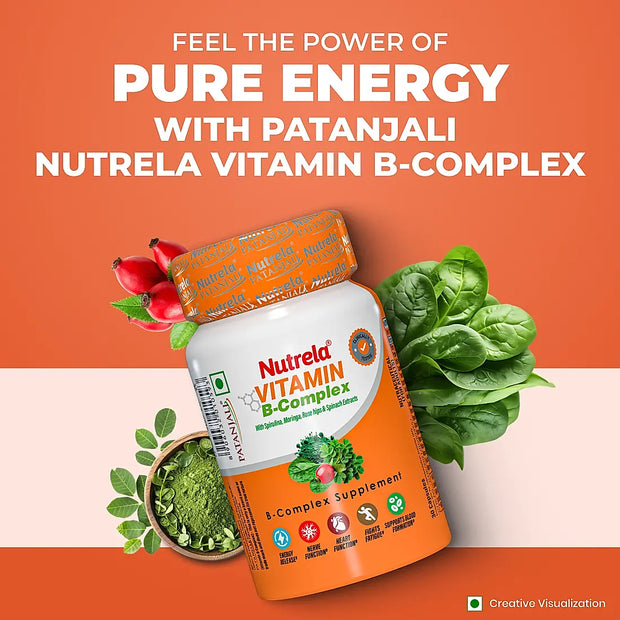 Patanjali Nutrela Vitamin B Complex 30 Capsules (Pack of 1)