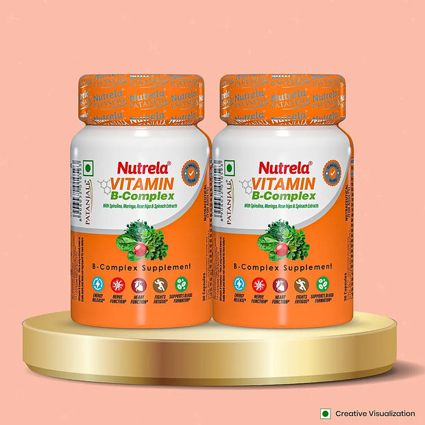 Patanjali Nutrela Vitamin B Complex 30 Capsules X 2 (Pack of 2)