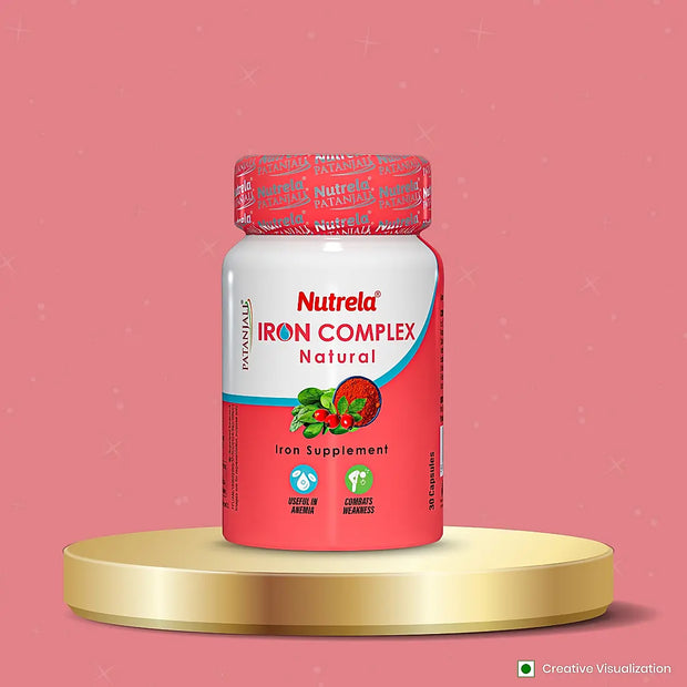 Patanjali Nutrela Iron Complex Natural 30 Capsules (Pack of 1)