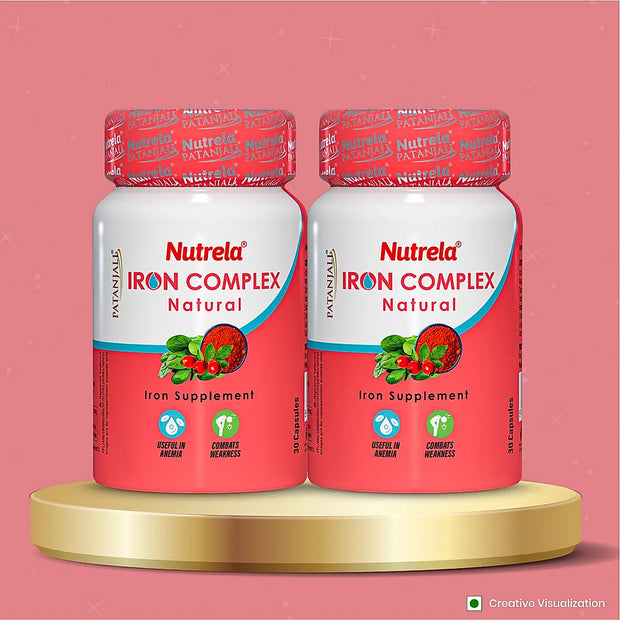 Patanjali Nutrela Iron Complex Natural 30 X 2 Capsules (Pack of 2)