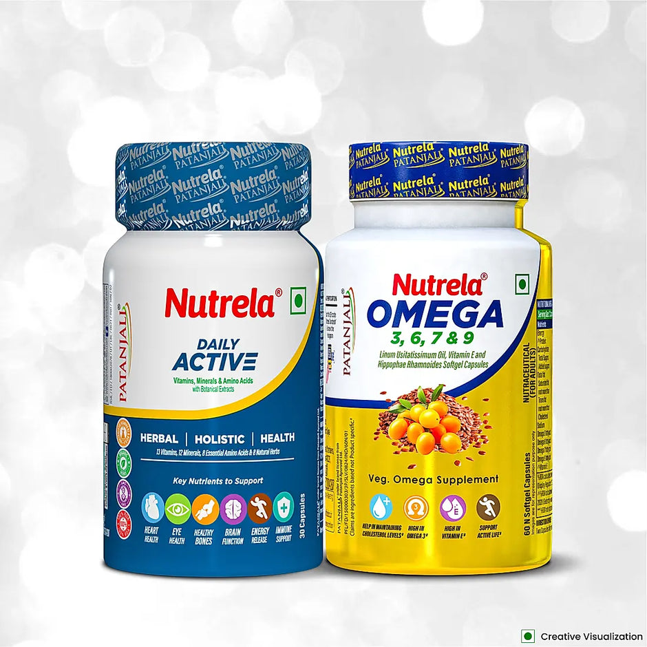 Patanjali Nutrela Daily Active + Organic Omega (Combo)