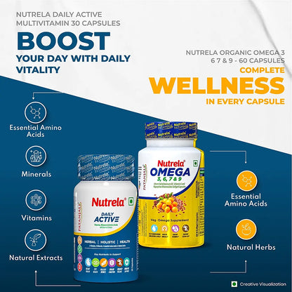 Patanjali Nutrela Daily Active + Omega (Combo)