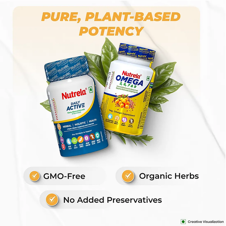 Patanjali Nutrela Daily Active + Organic Omega (Combo)