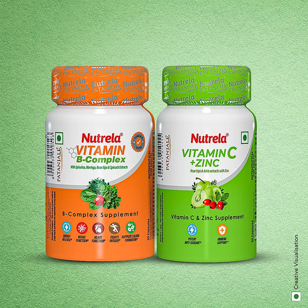 Patanjali Nutrela Vitamin C & Zinc + B - Complex (Combo)