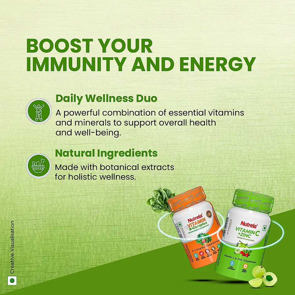 Patanjali Nutrela Vitamin C & Zinc + B - Complex (Combo)
