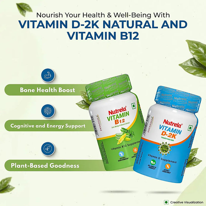 Patanjali Nutrela Vitamin D2K + B12 (Combo)