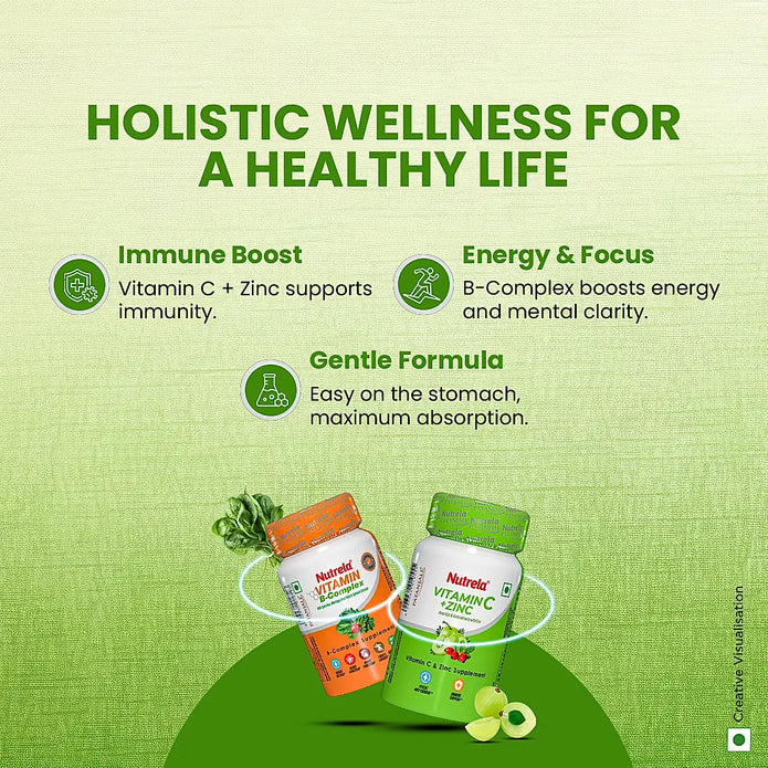 Patanjali Nutrela Vitamin C & Zinc +Vitamin  B - Complex (Combo)