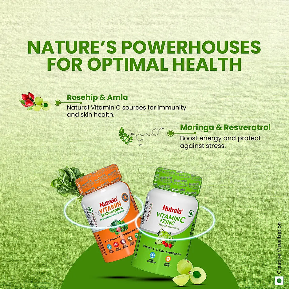 Patanjali Nutrela Vitamin C & Zinc + B - Complex (Combo)