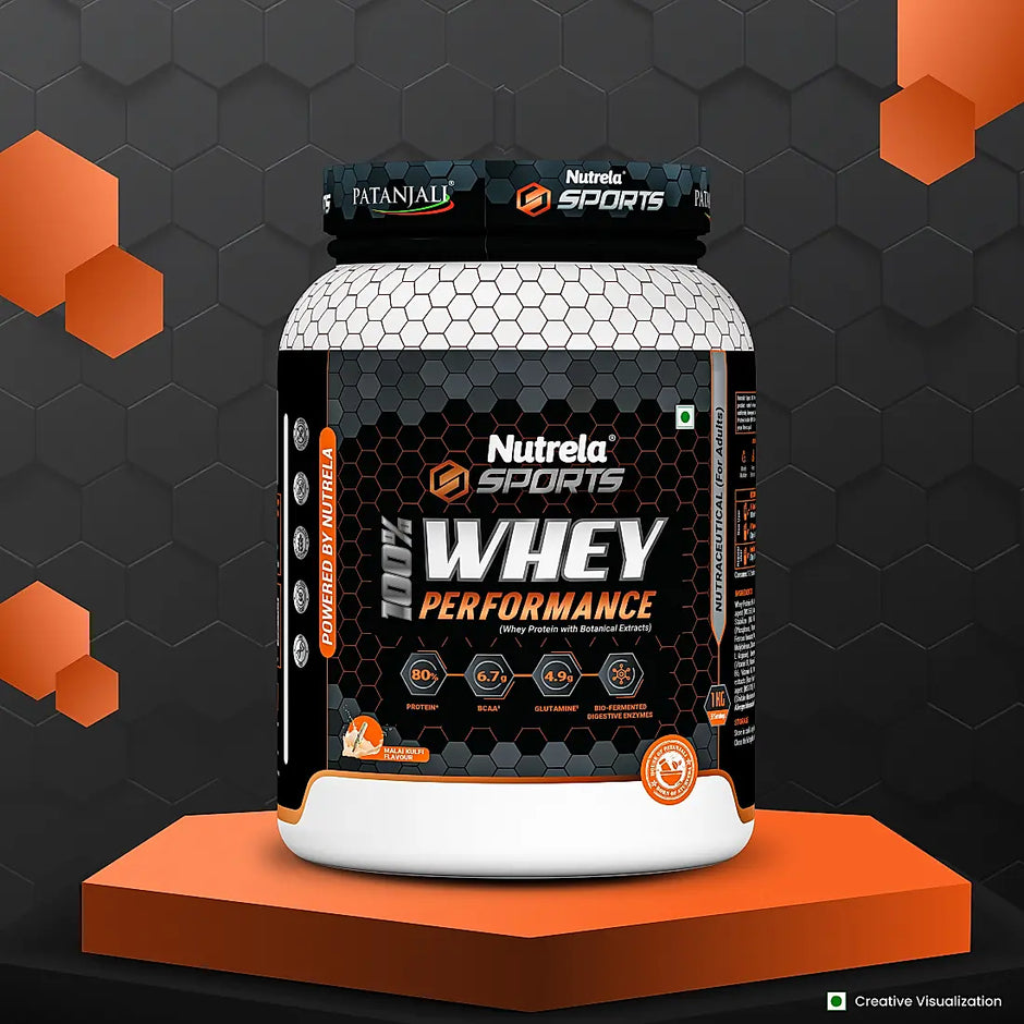 Patanjali Nutrela Sports  100% Whey Performance Malai Kulfi-1KG