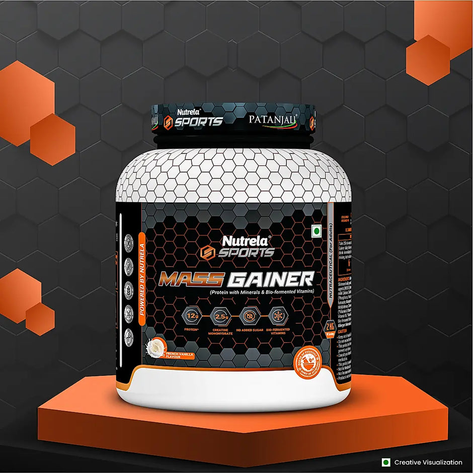 Patanjali Nutrela Sports Mass Gainer French Vanilla-2KG