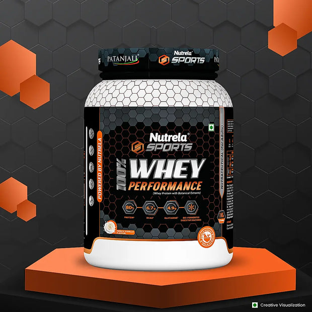 Patanjali Nutrela Sports  100% Whey Performance French Vanilla-1KG