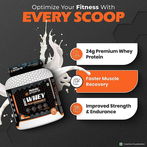 Patanjali Nutrela Sports  100% Whey Performance Malai Kulfi-2KG