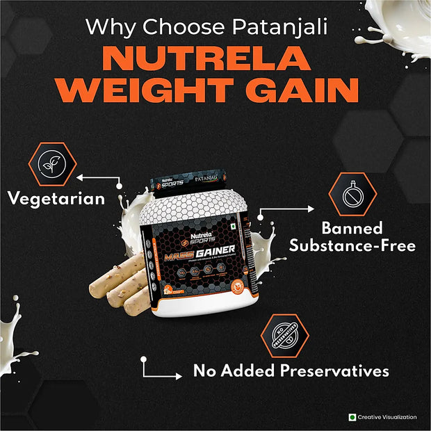 Patanjali Nutrela Sports Mass Gainer Malai-Kulfi-2KG