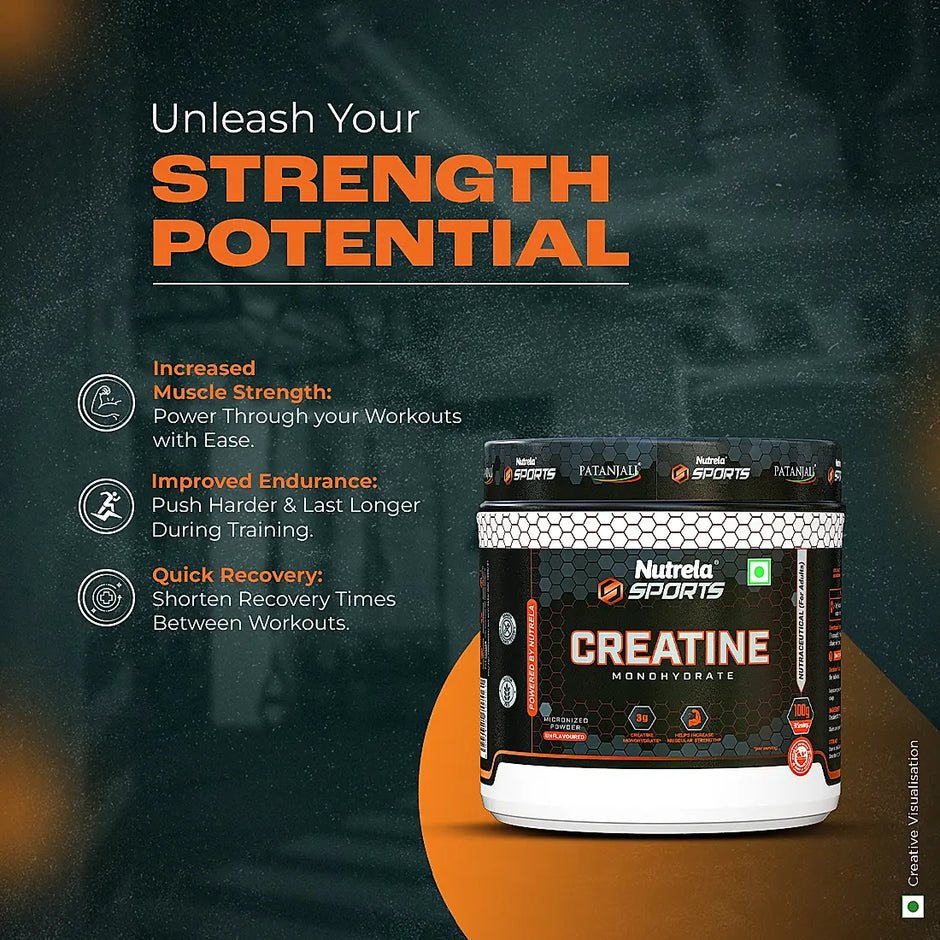 Patanjali Nutrela Sports Creatine Monohydrate - 100g