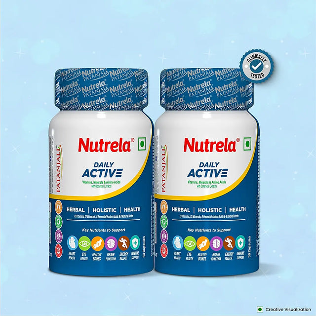 Patanjali Nutrela Daily Active Multivitamin 30 X 2 Capsules (Pack of 2)