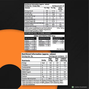 Patanjali Nutrela Sports 100% Whey French Vanilla (1KG) + Creatine Monohydrate (100g)