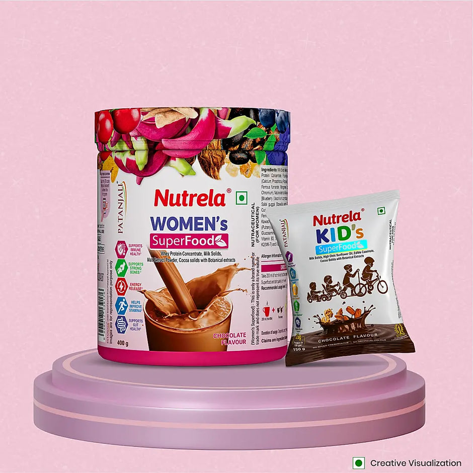 Patanjali Nutrela Women SuperFoods (400g) + Kid's SuperFood (150g)