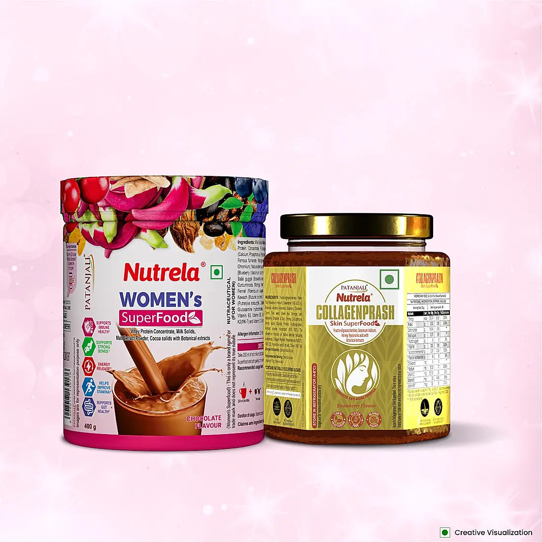 Patanjali Nutrela Women’s SuperFood + Collagen Prash | Daily Nutrition and Skin Repair Combo