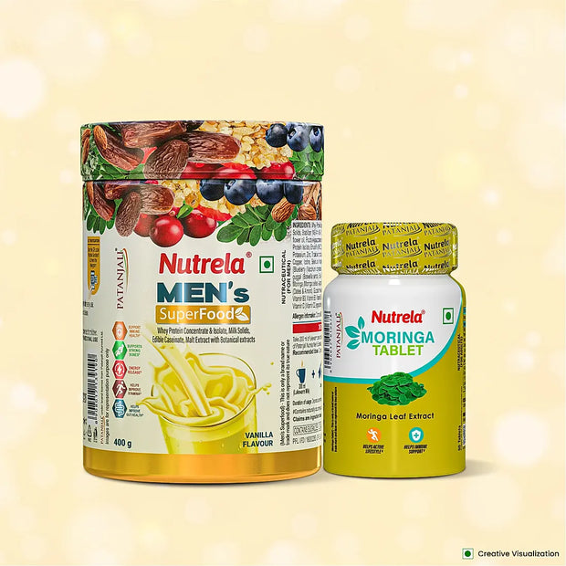 Patanjali Nutrela Men's SuperFood + Moringa Tablet (Combo)