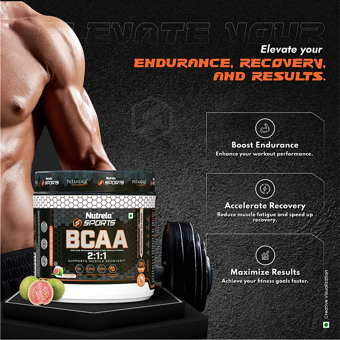 Nutrela Sports BCAA - 300g - Spicy Guava Flavor