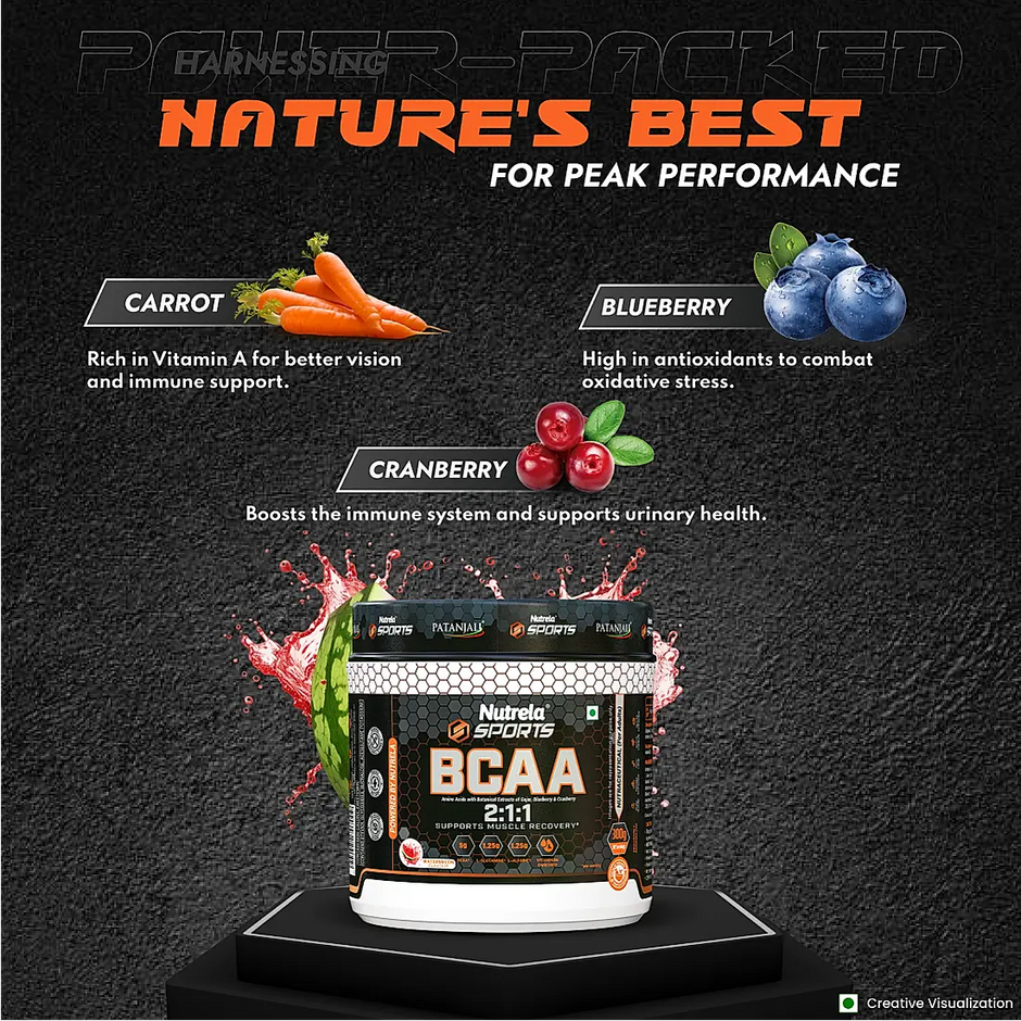 Nutrela Sports BCAA - 300g - Watermelon Flavor
