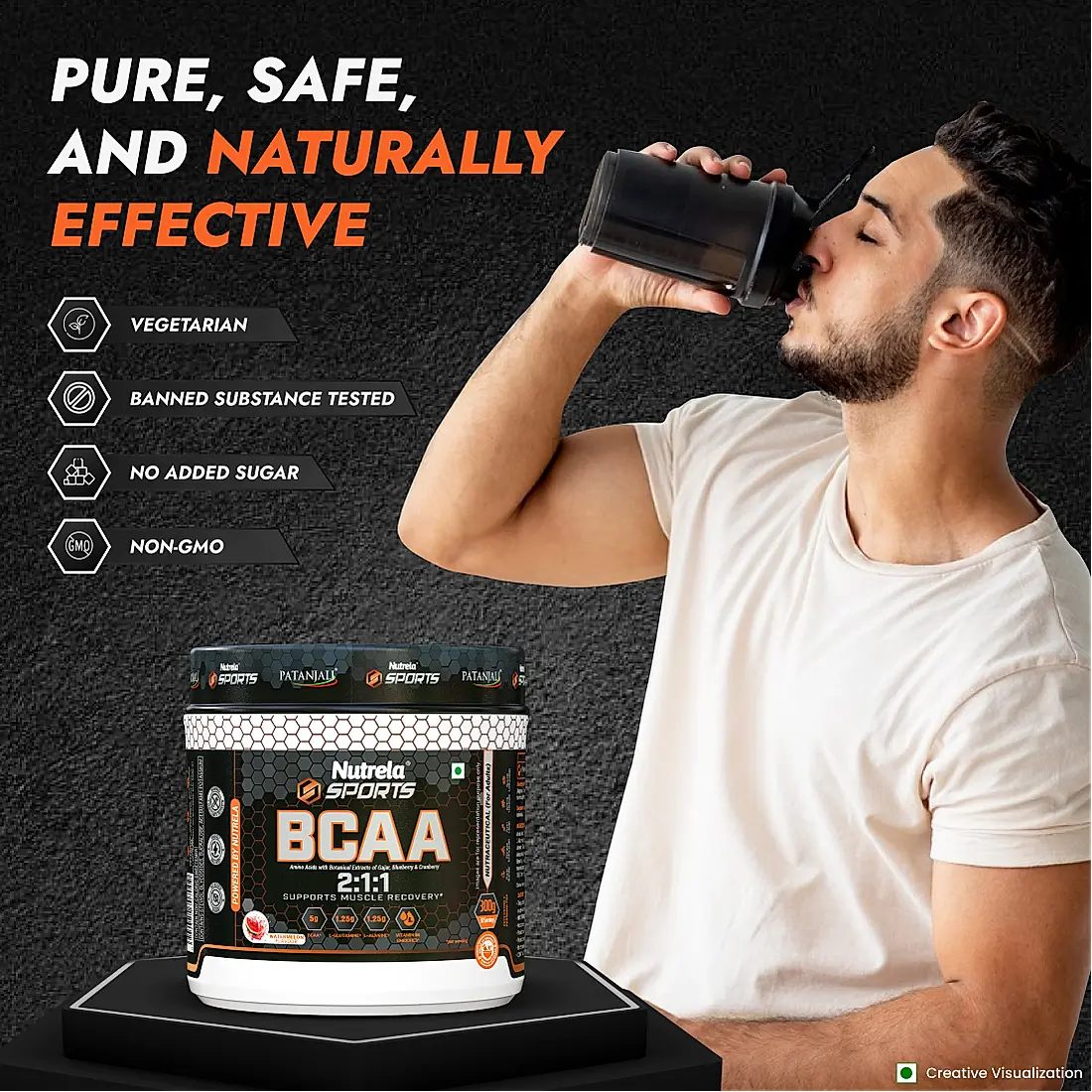 Nutrela Sports BCAA - 300g - Watermelon Flavor