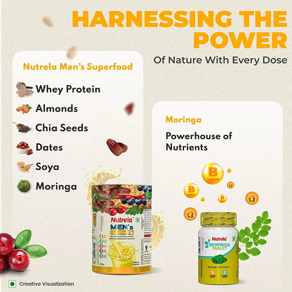 Patanjali Nutrela Men's SuperFood + Moringa Tablet (Combo)
