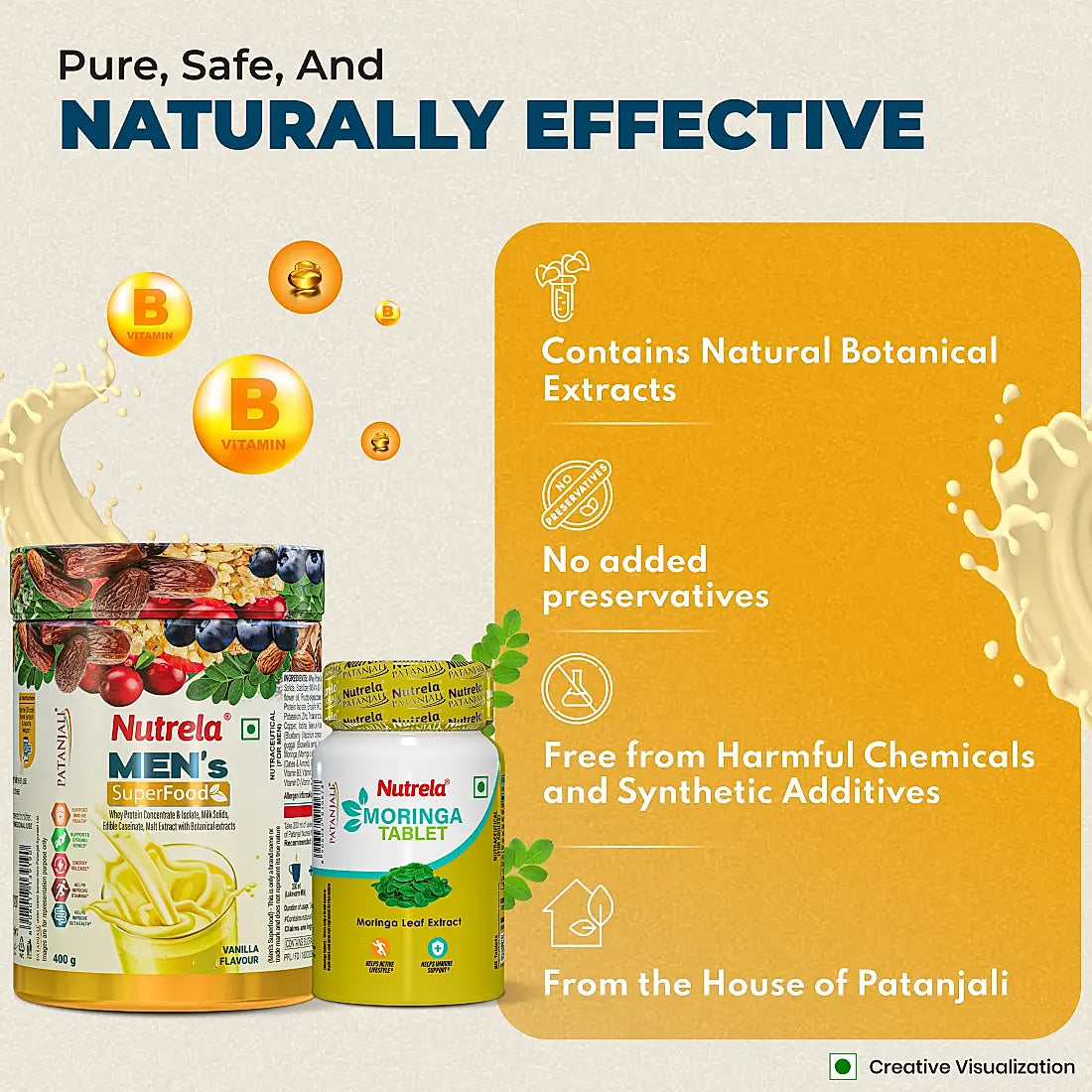 Patanjali Nutrela Men's SuperFood + Moringa Tablet (Combo)