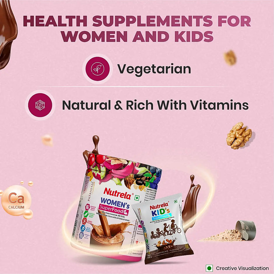 Patanjali Nutrela Women SuperFoods (400g) + Kid's SuperFood (150g)