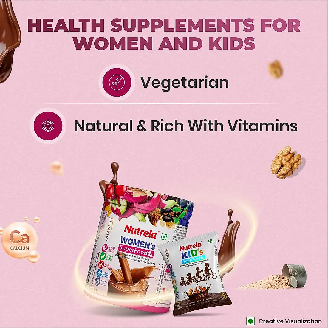 Patanjali Nutrela Women SuperFoods (400g) + Kid's SuperFood (150g)