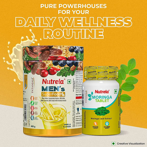 Patanjali Nutrela Men's SuperFood + Moringa Tablet (Combo)