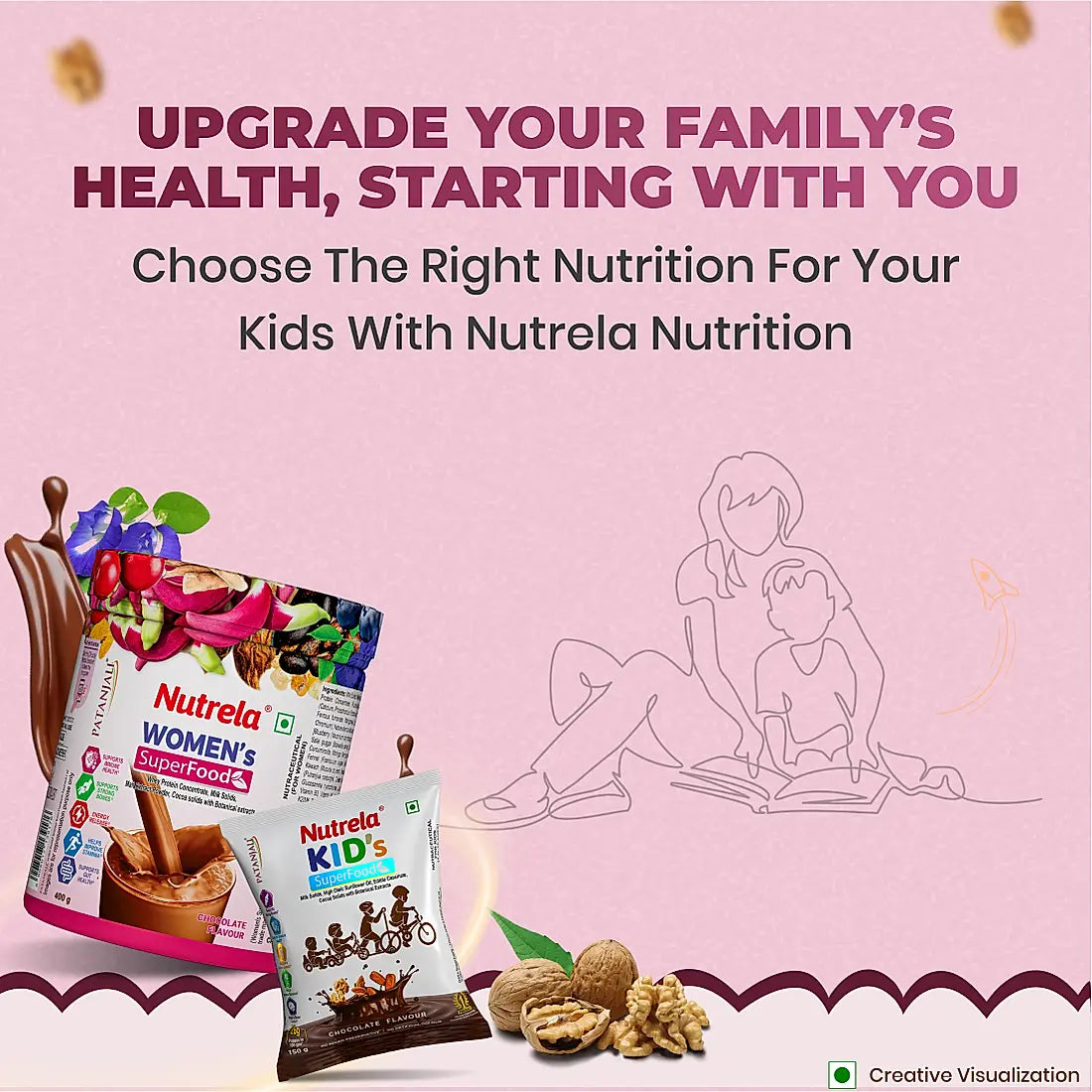 Patanjali Nutrela Women SuperFoods (400g) + Kid's SuperFood (150g)