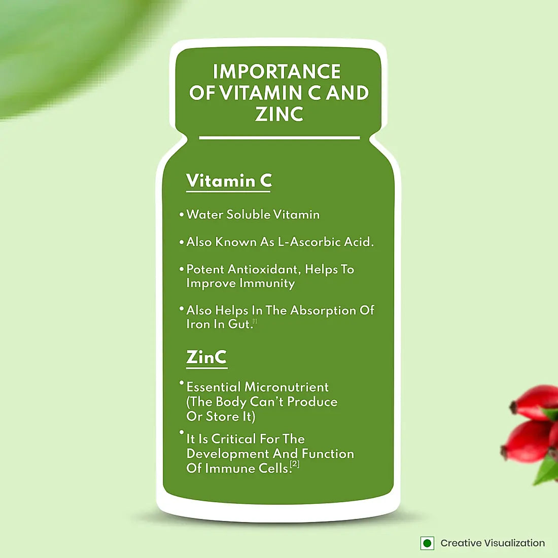 Patanjali Nutrela Vitamin C + Zinc 60 Tablets (Pack of 1)