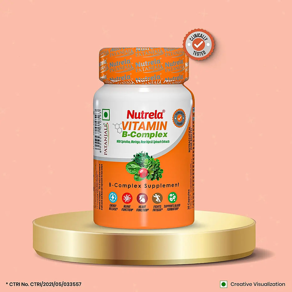 Patanjali Nutrela Vitamin B Complex 30 Capsules (Pack of 1)