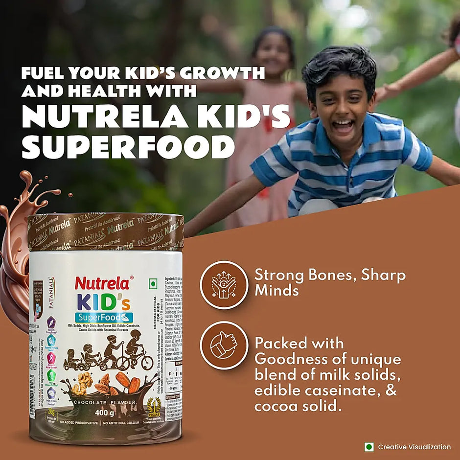 Patanjali Nutrela Kids Superfood - 400g (Pack of 1) (Exp Jul.)
