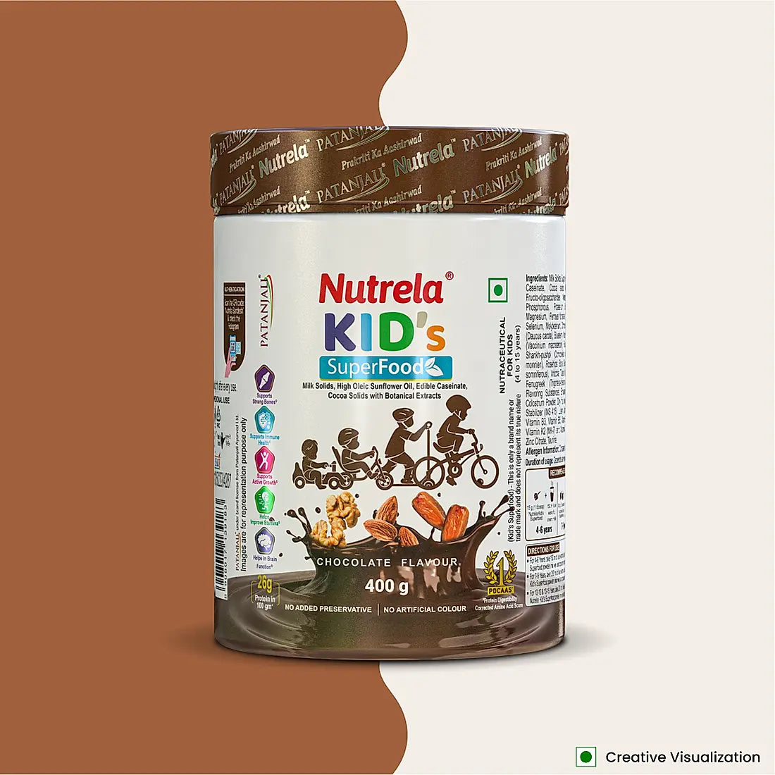 Patanjali Nutrela Kids Superfood - 400g (Pack of 1) (Exp Jul.)