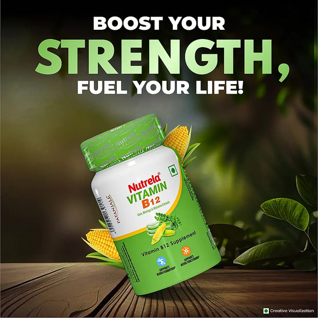 Patanjali Nutrela Vitamin B12 - 30 X 3 Veg Capsules (Pack of 3)