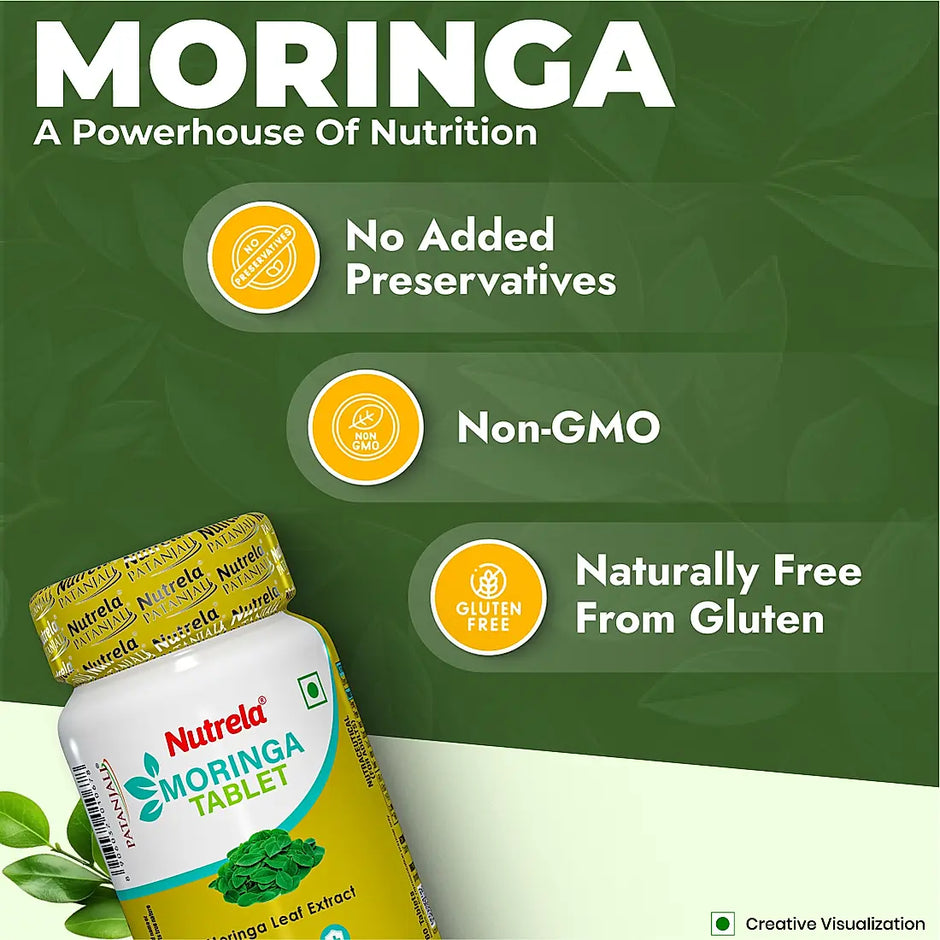 Patanjali Nutrela Moringa 60 X 2 Tablets (Pack of 2)