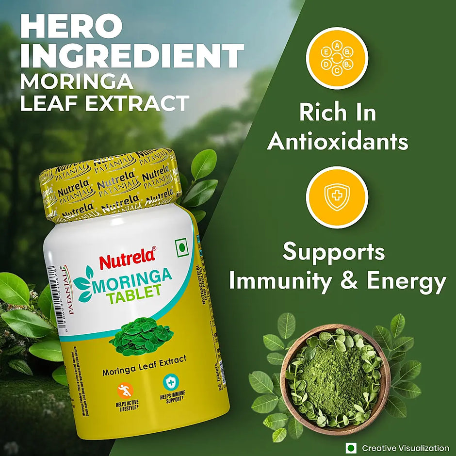 Patanjali Nutrela Moringa 60 X 2 Tablets (Pack of 2)